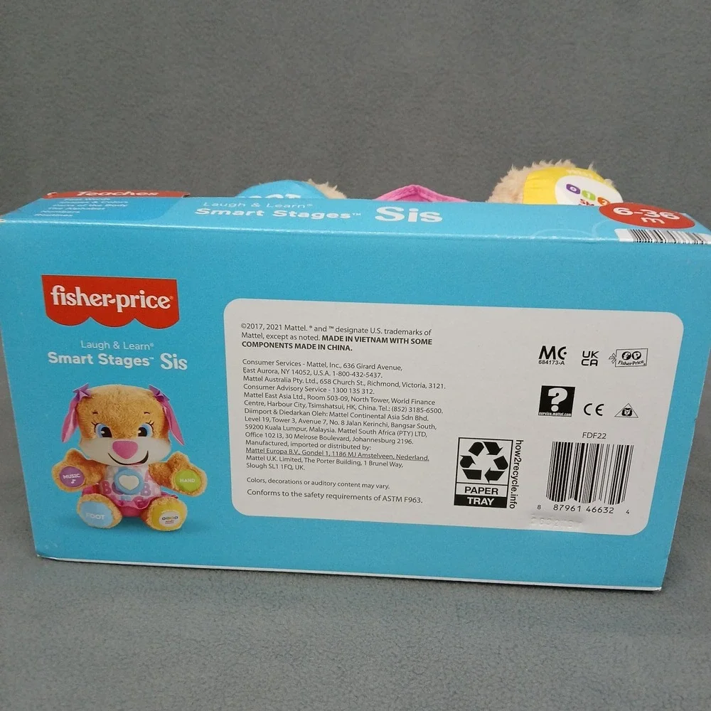Fisher-Price FDF22 Laugh & Learn Smart Stages Sis Plush Toy 75+ Sound & Phrases